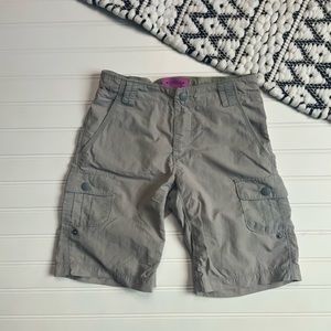 REI girls tan hiking shorts